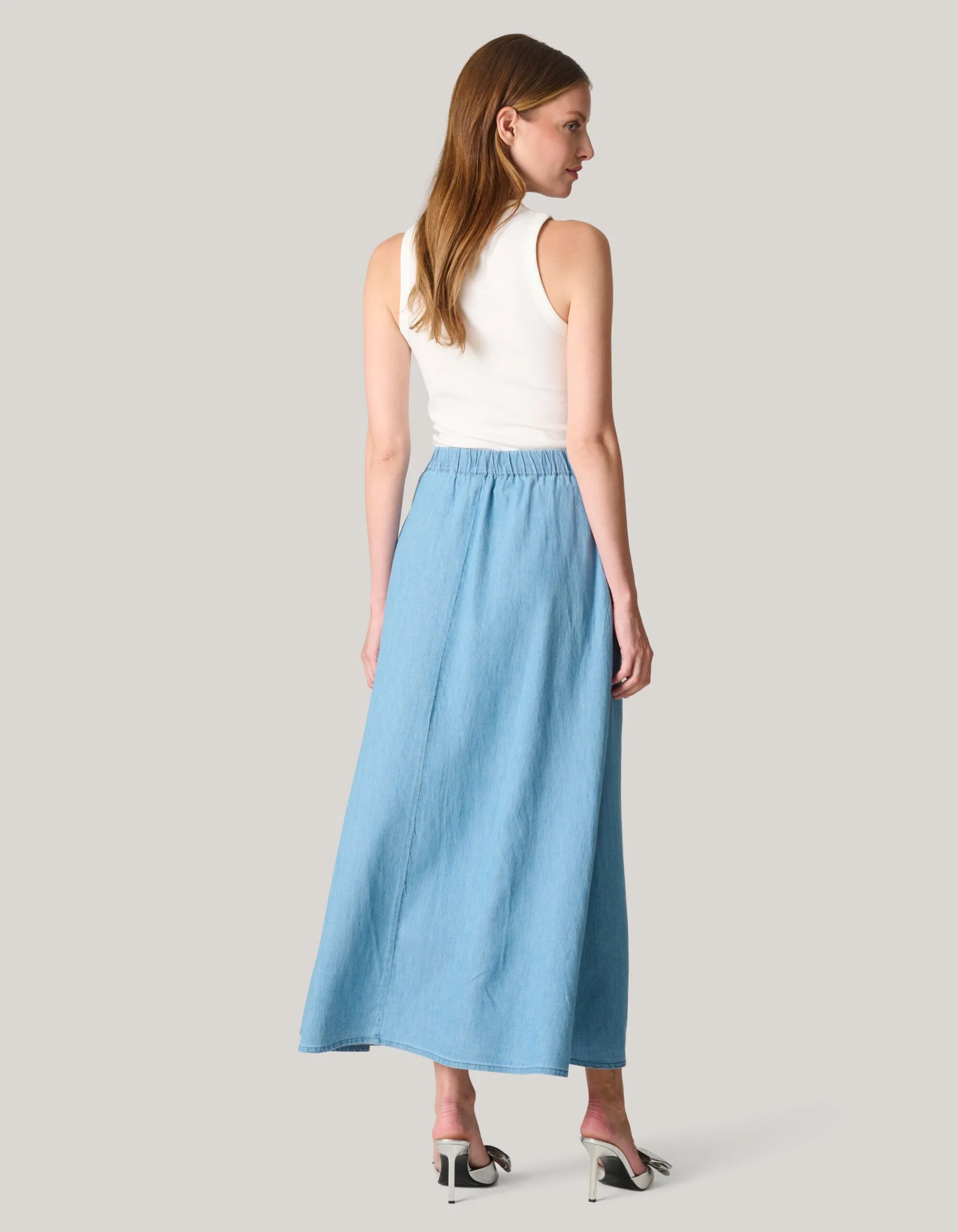 Shoeby Denim Maxi Rok<DAMES Rokken