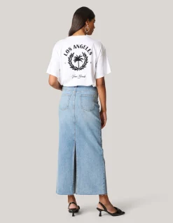 Shoeby Denim Midi Rok<DAMES Rokken