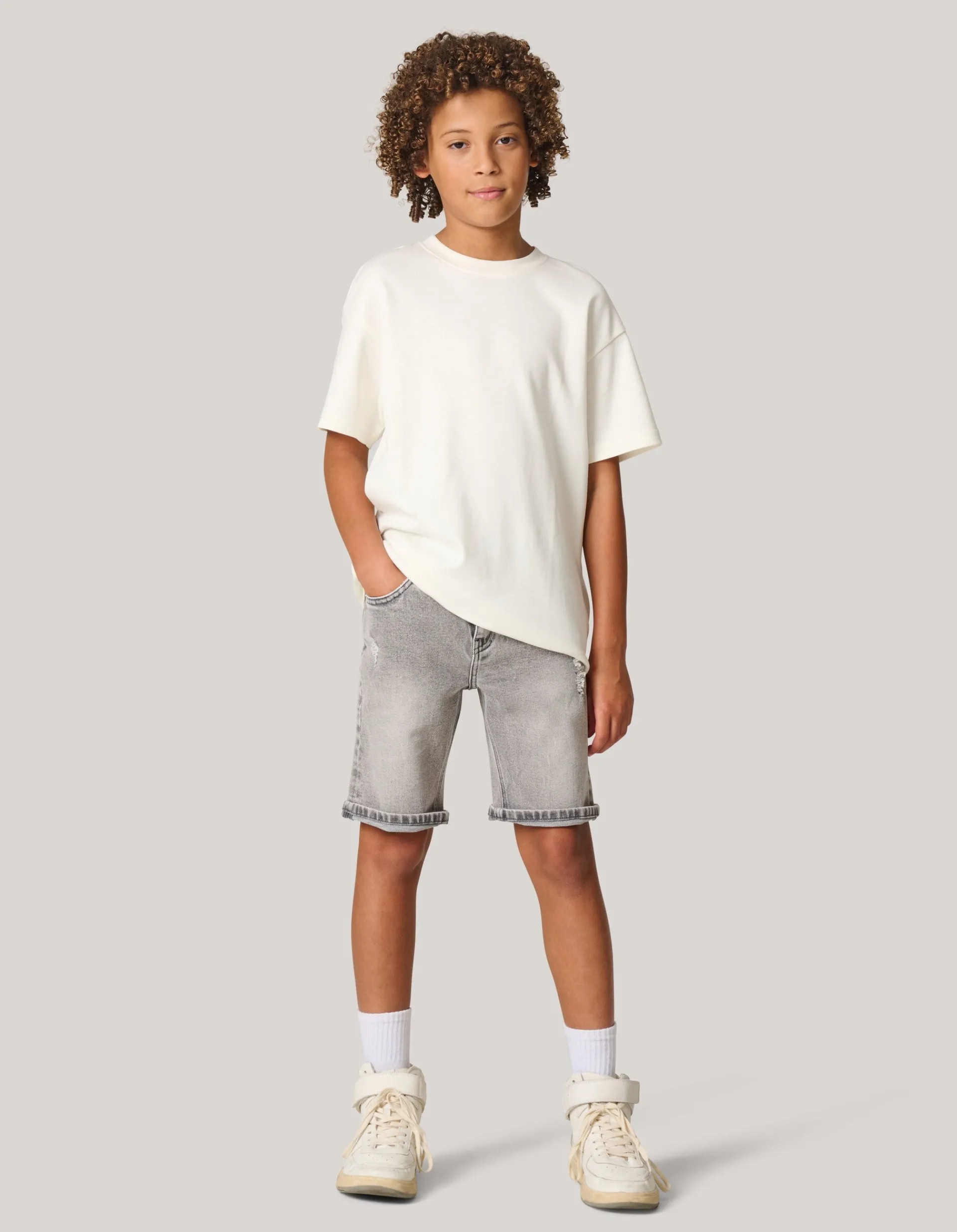 Shoeby Denim Short Lichtgrijs< Shorts