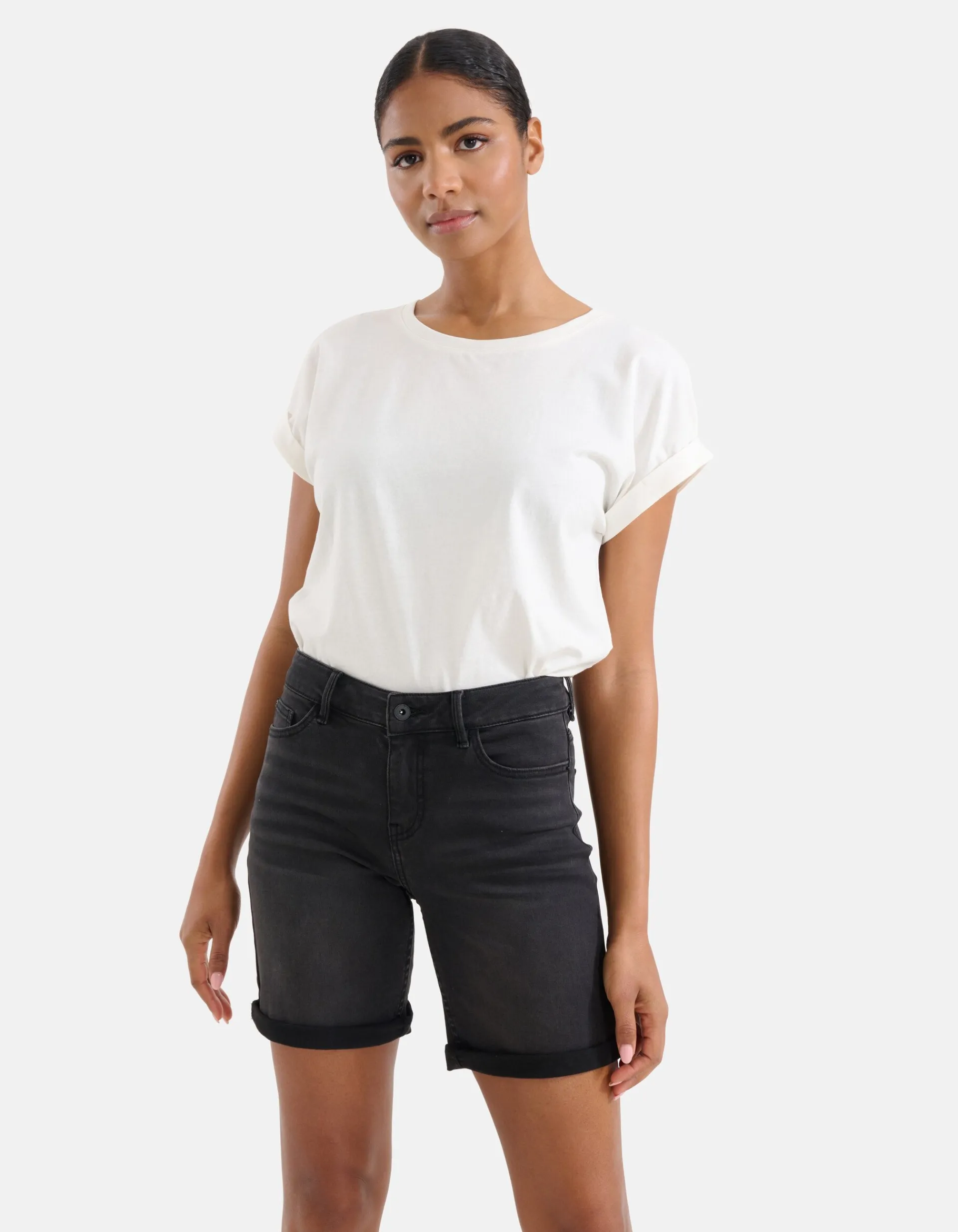 Shoeby Denim Short Zwart<DAMES Shorts