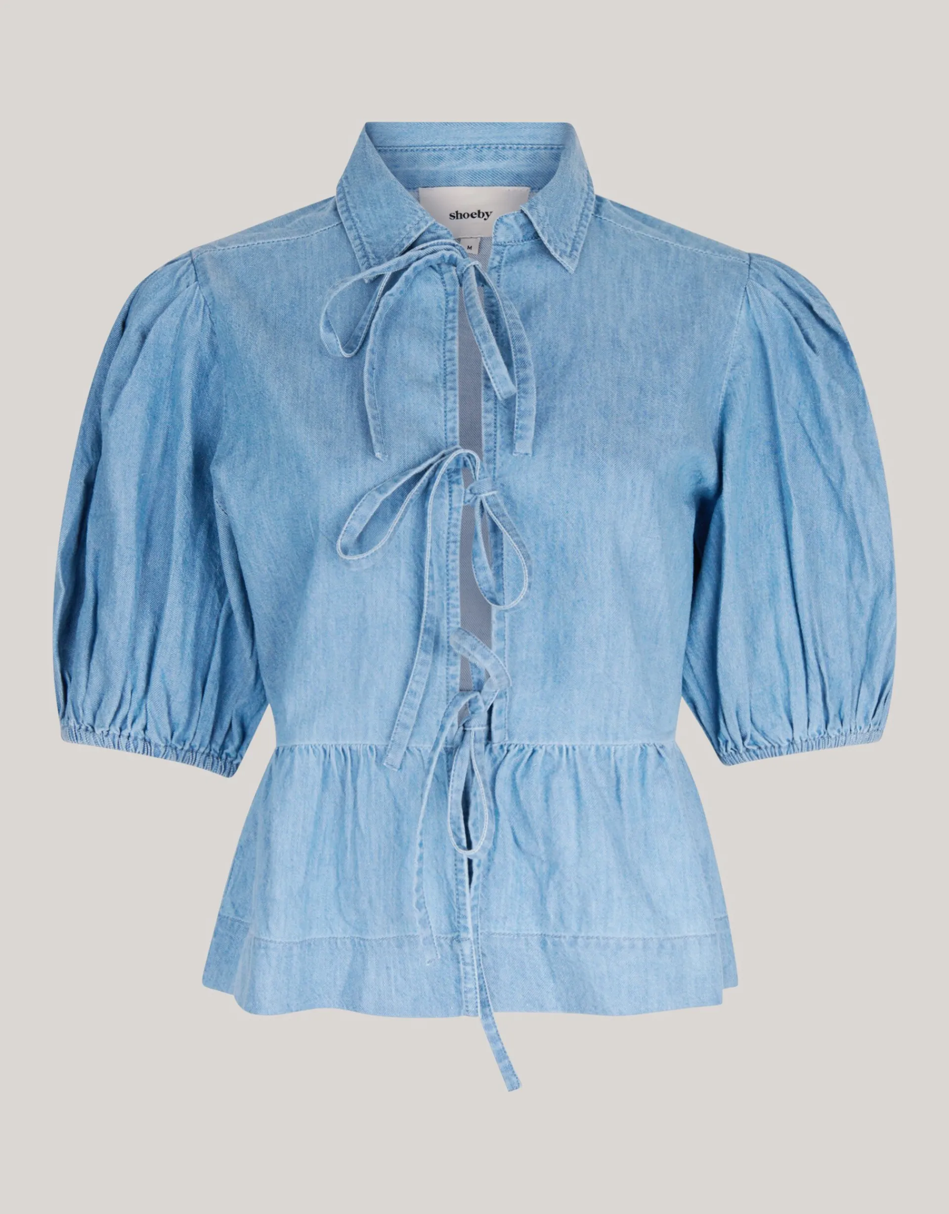 Shoeby Denim Strik Top Blauw<DAMES Tops