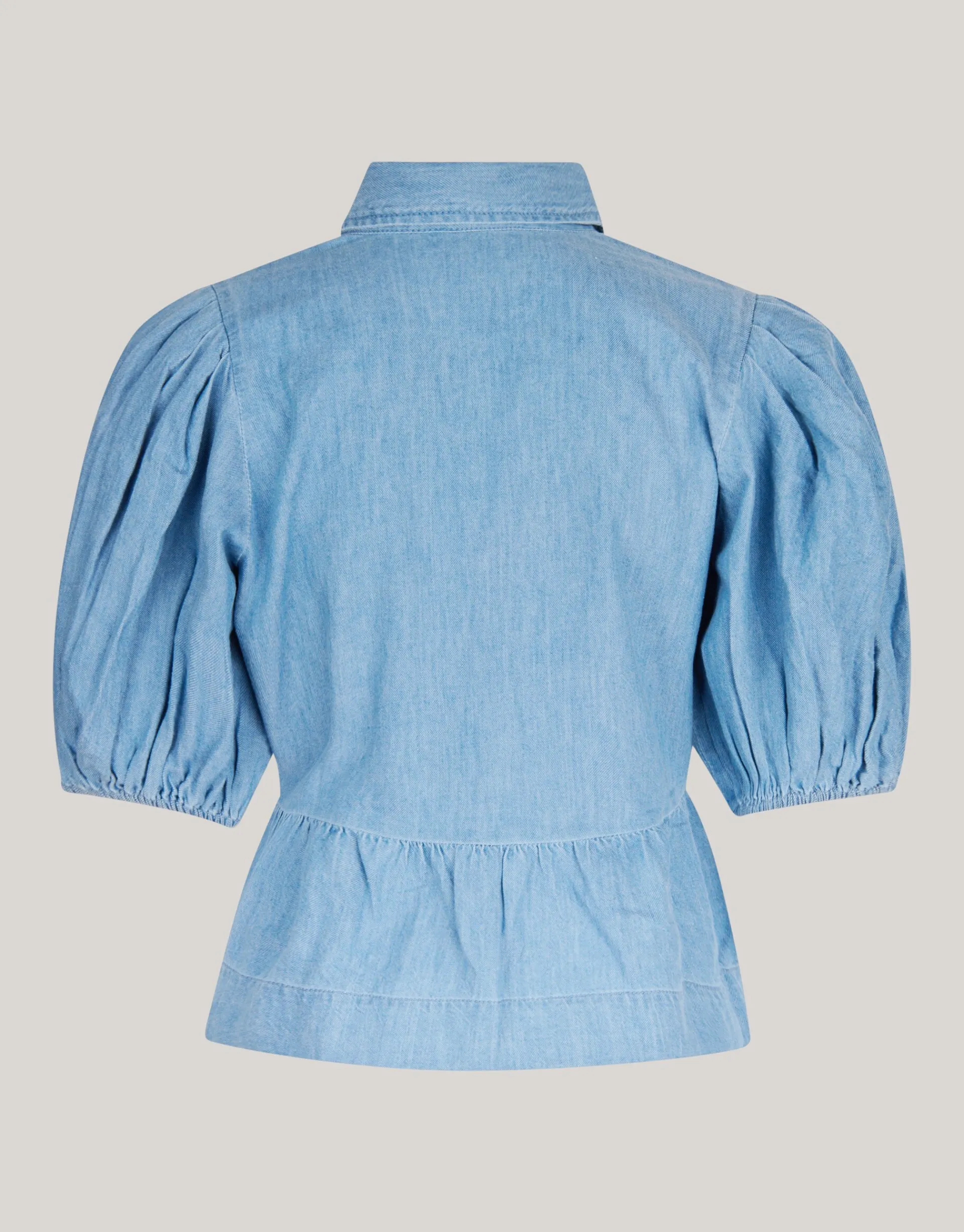 Shoeby Denim Strik Top Blauw<DAMES Tops