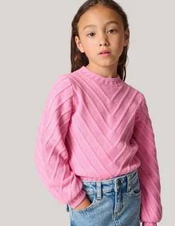 Shoeby Diagonaal Trui Roze< Gebreide Truien