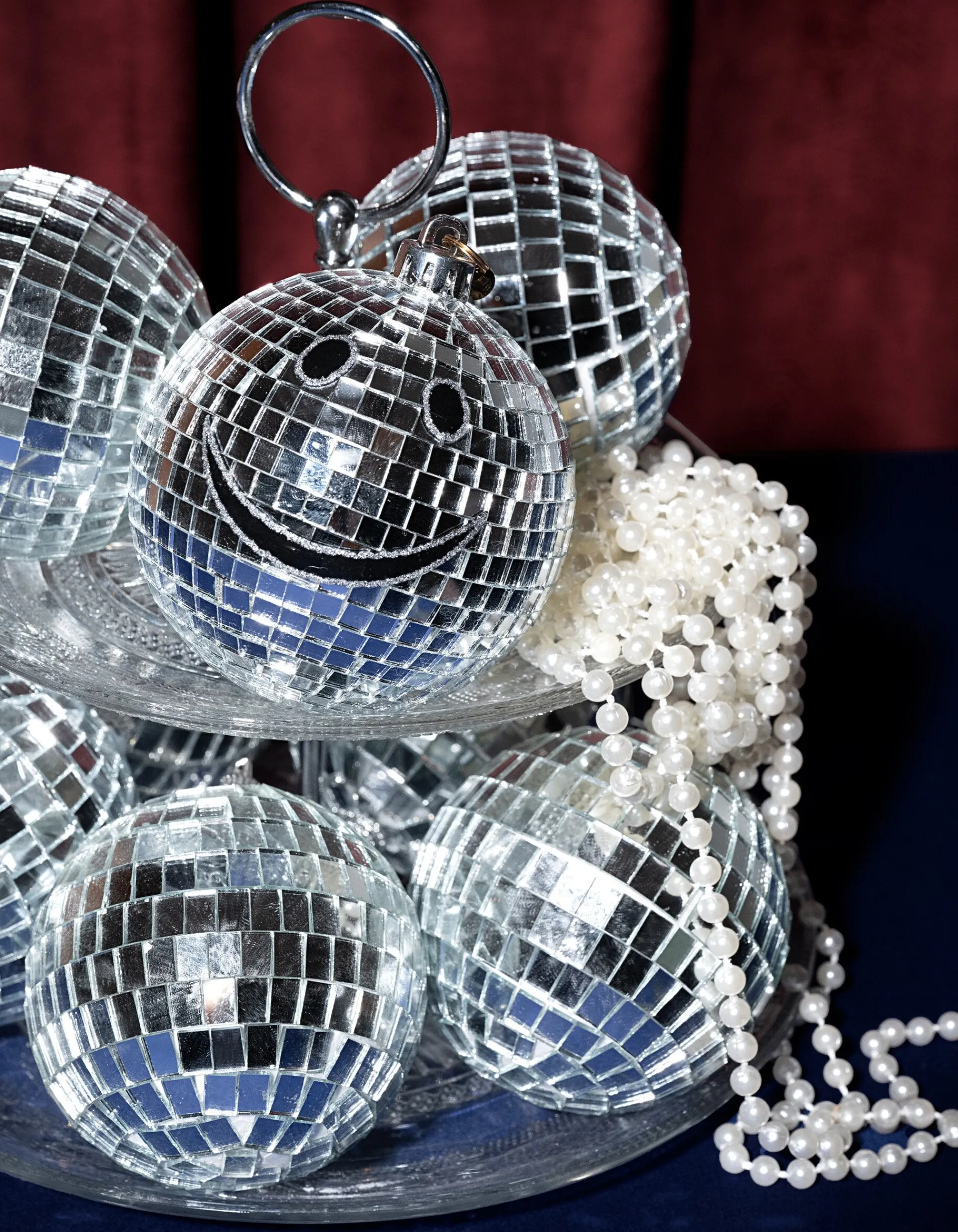 Shoeby Disco Smiley Kerstbal Zilver By Fred<DAMES Overige Accessoires