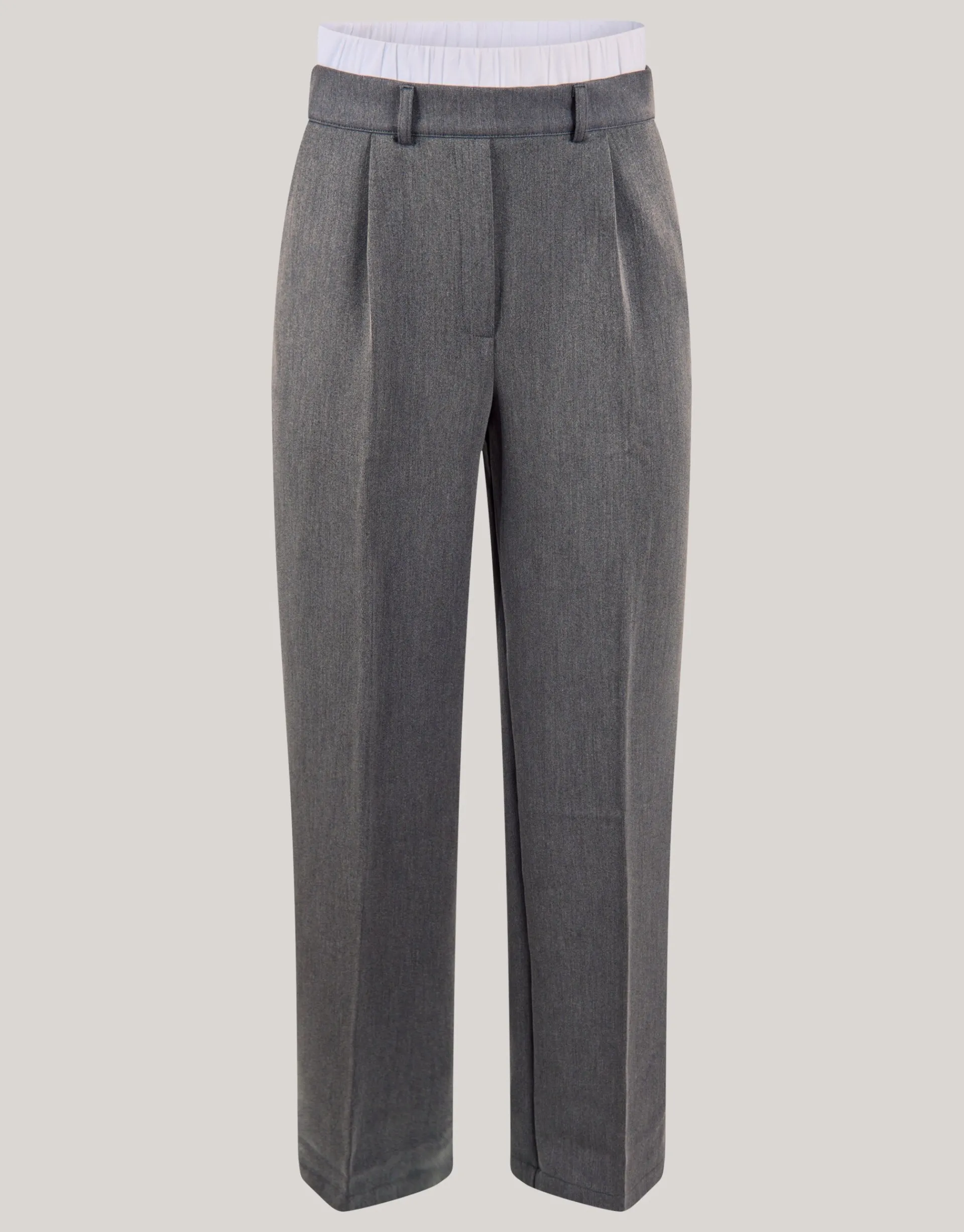 Shoeby Double Waistband Jogger Donkergrjis<DAMES Broeken