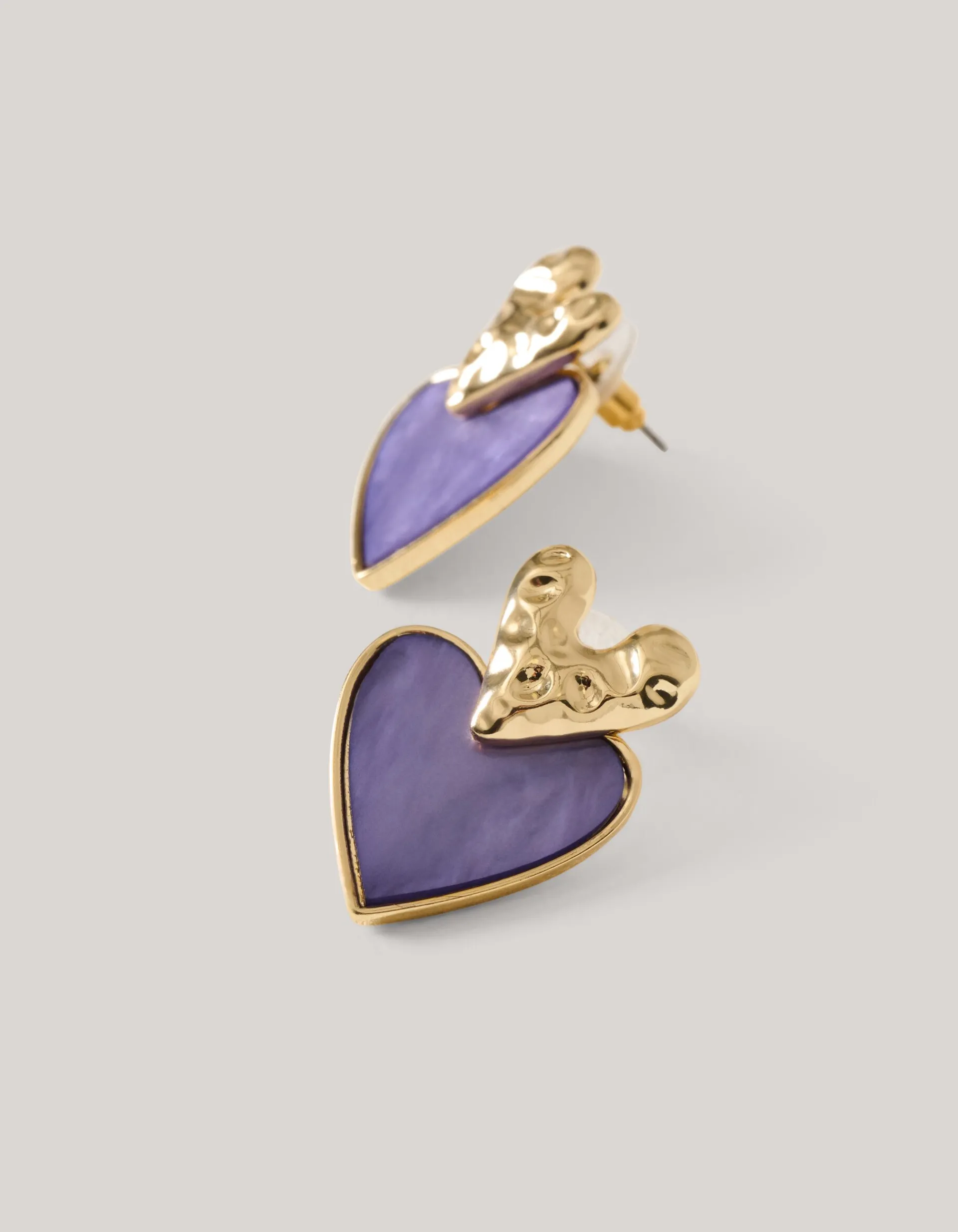 Shoeby Dubbele Hart Oorbellen Goud<DAMES Sieraden