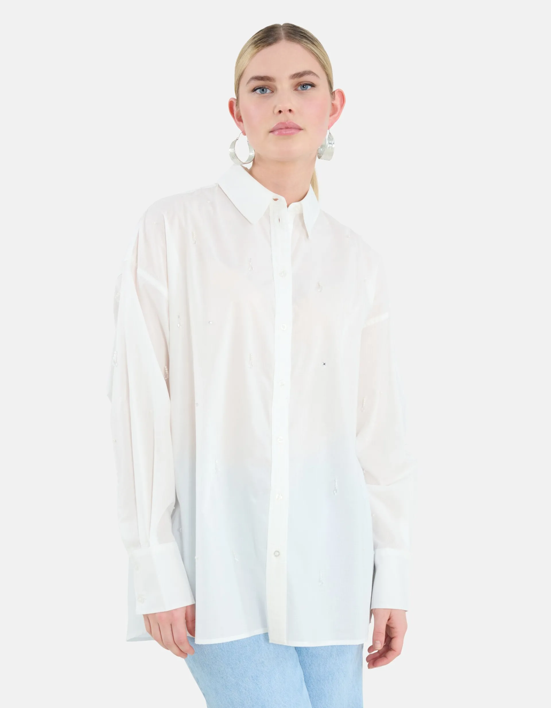 Shoeby Embellished Blouse Wit<DAMES Blouses