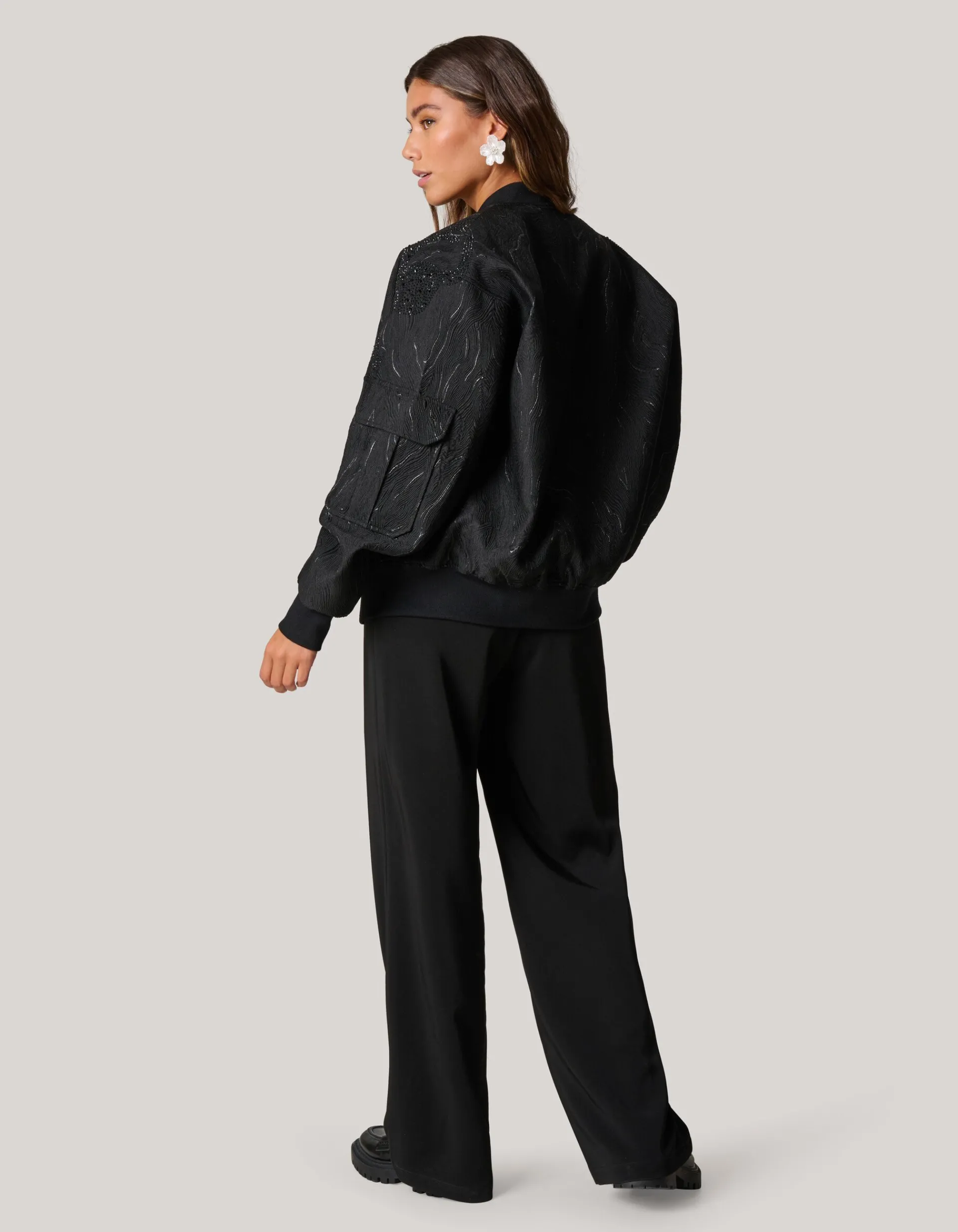 Shoeby Embellished Bomber Zwart<DAMES Jacks