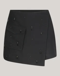 Shoeby Embellished Cargo Skort Zwart<DAMES Shorts|Rokken
