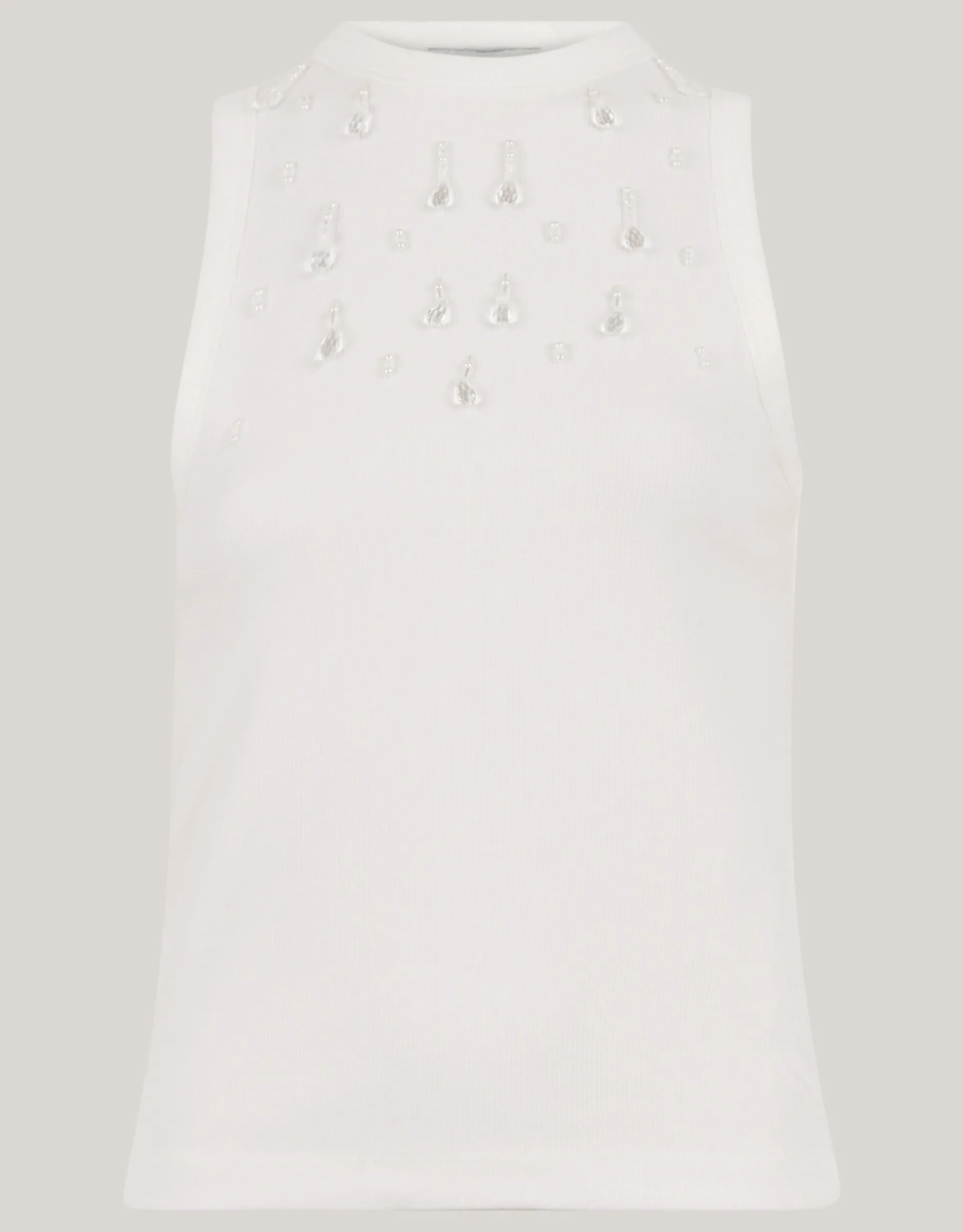 Shoeby Embellished Singlet Wit<DAMES Tops