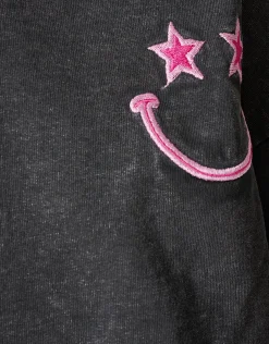 Shoeby Embroidered Sweater Donkergrijs< Sweaters En Hoodies