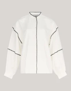 Shoeby Embroidery Blouse Wit<DAMES Blouses