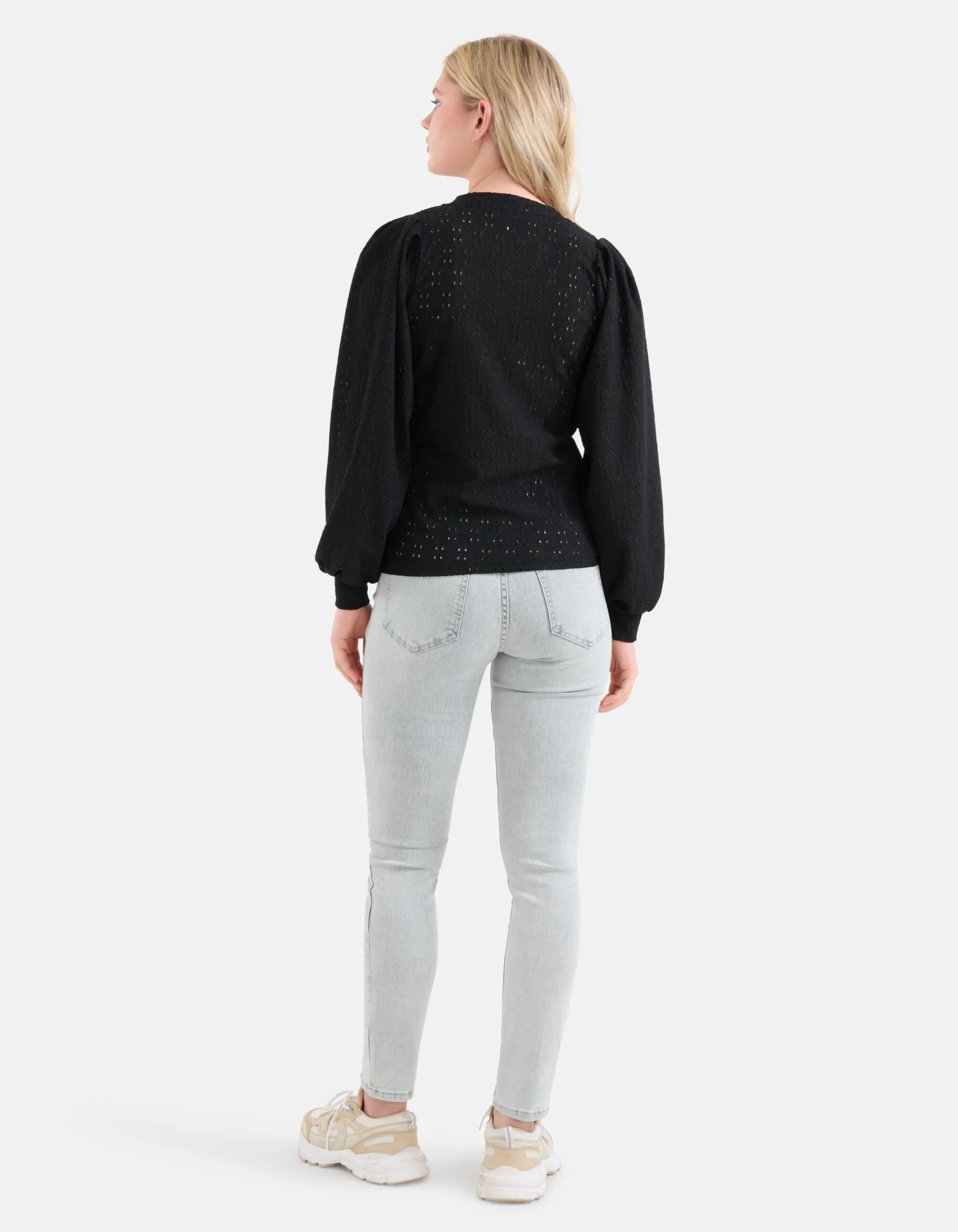Shoeby Embroidery Longsleeve Zwart<DAMES T-Shirts|Tops