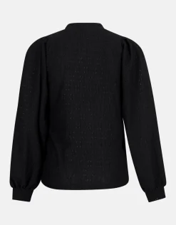 Shoeby Embroidery Longsleeve Zwart<DAMES T-Shirts|Tops