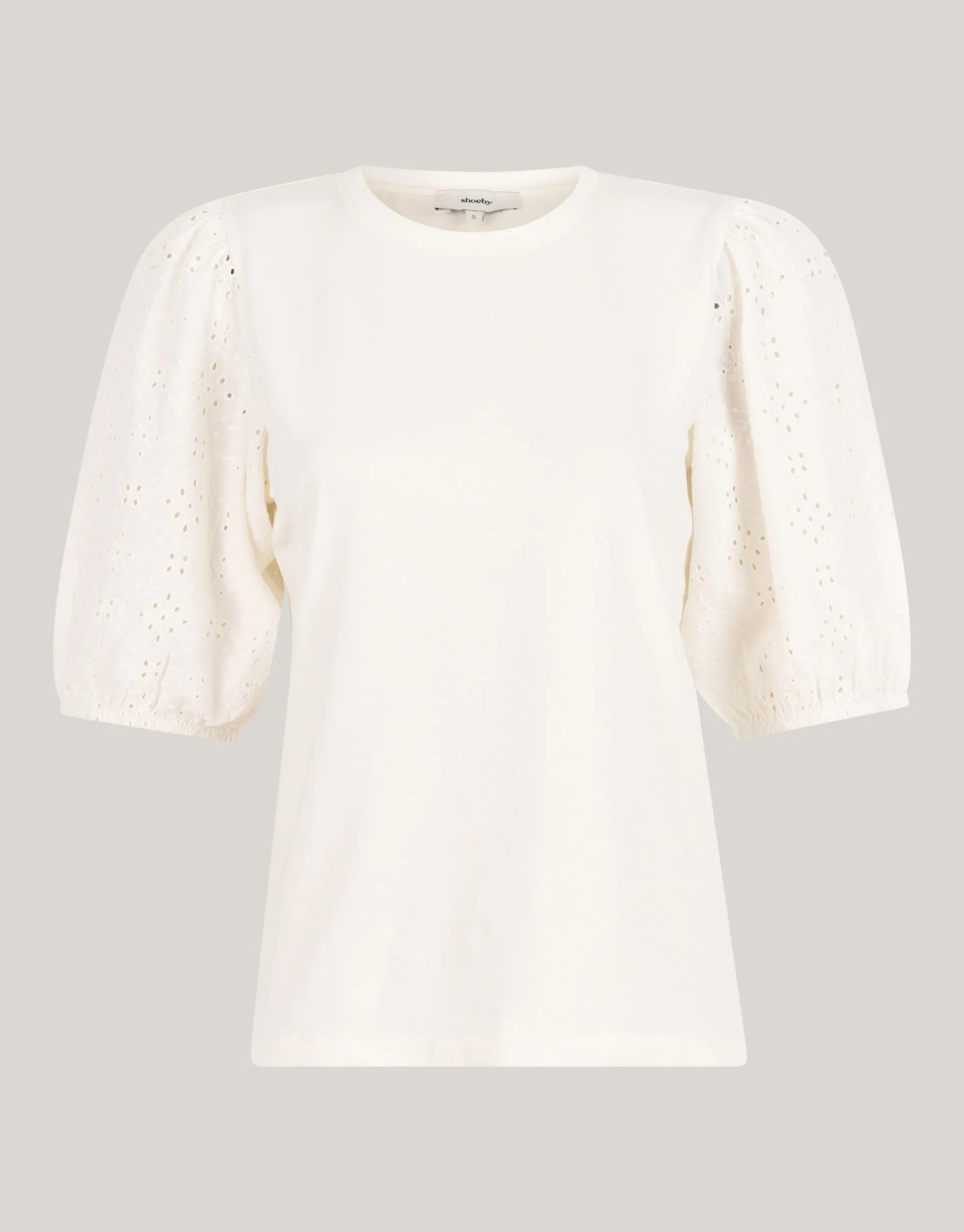Shoeby Embroidery Pofmouw T-shirt Wit<DAMES T-Shirts