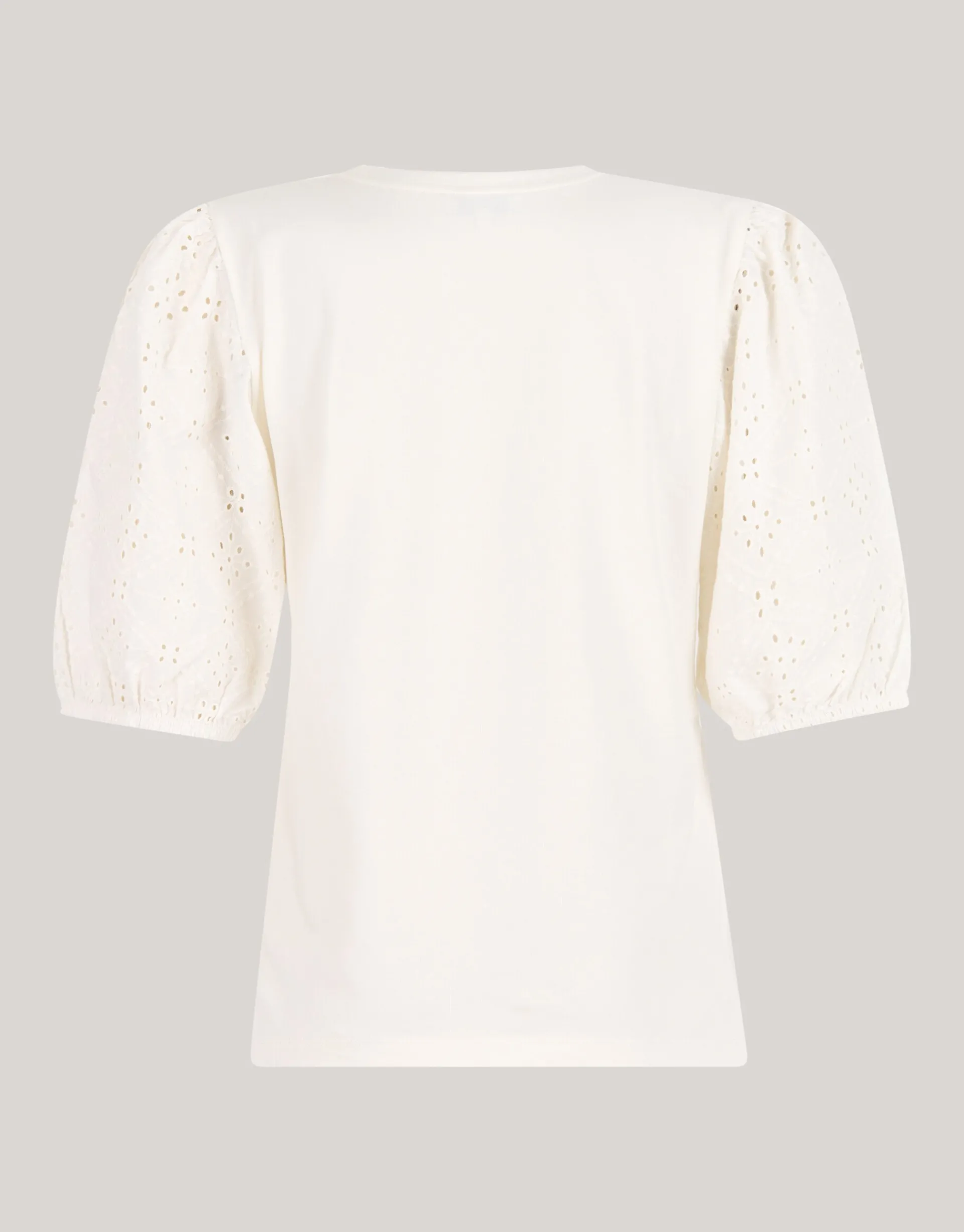 Shoeby Embroidery Pofmouw T-shirt Wit<DAMES T-Shirts