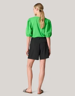 Shoeby Embroidery Pofmouw T-shirt Groen<DAMES T-Shirts