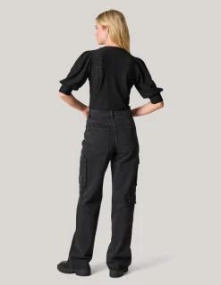 Shoeby Embroidery Top Zwart<DAMES Tops