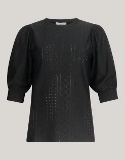 Shoeby Embroidery Top Zwart<DAMES Tops