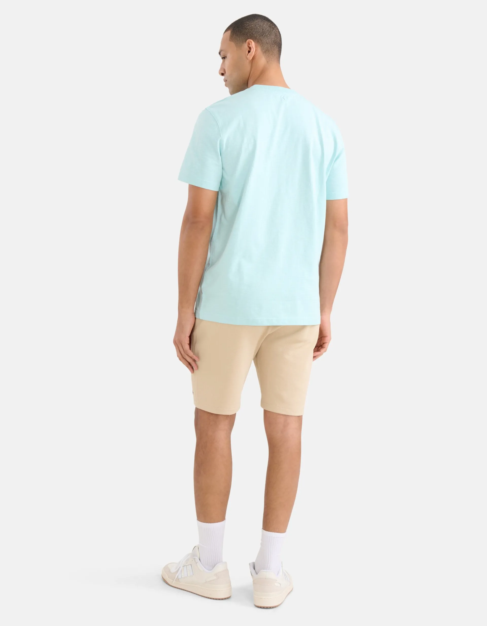 Shoeby Embroidery T-shirt Lichtblauw<Heren T-Shirts En Polo's