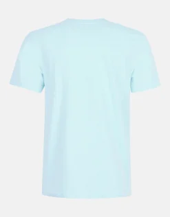 Shoeby Embroidery T-shirt Lichtblauw<Heren T-Shirts En Polo's