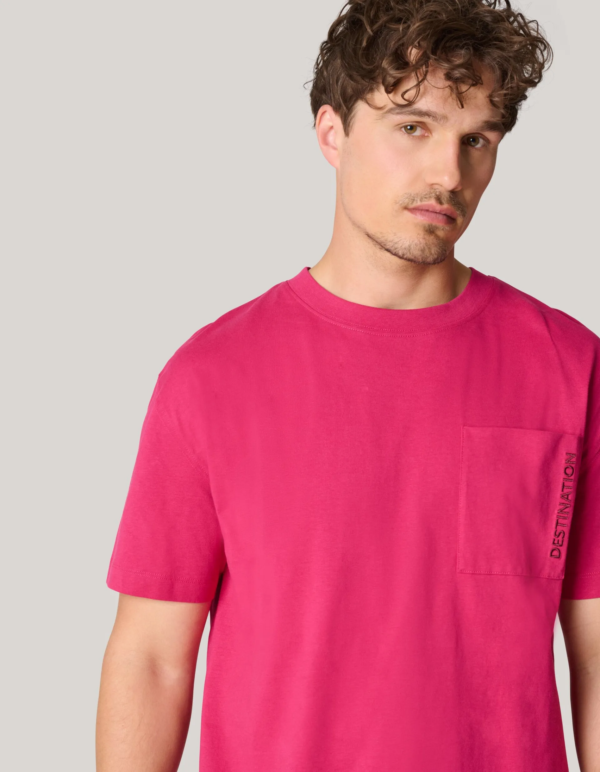 Shoeby Embroidery T-shirt Rood<Heren T-Shirts En Polo's
