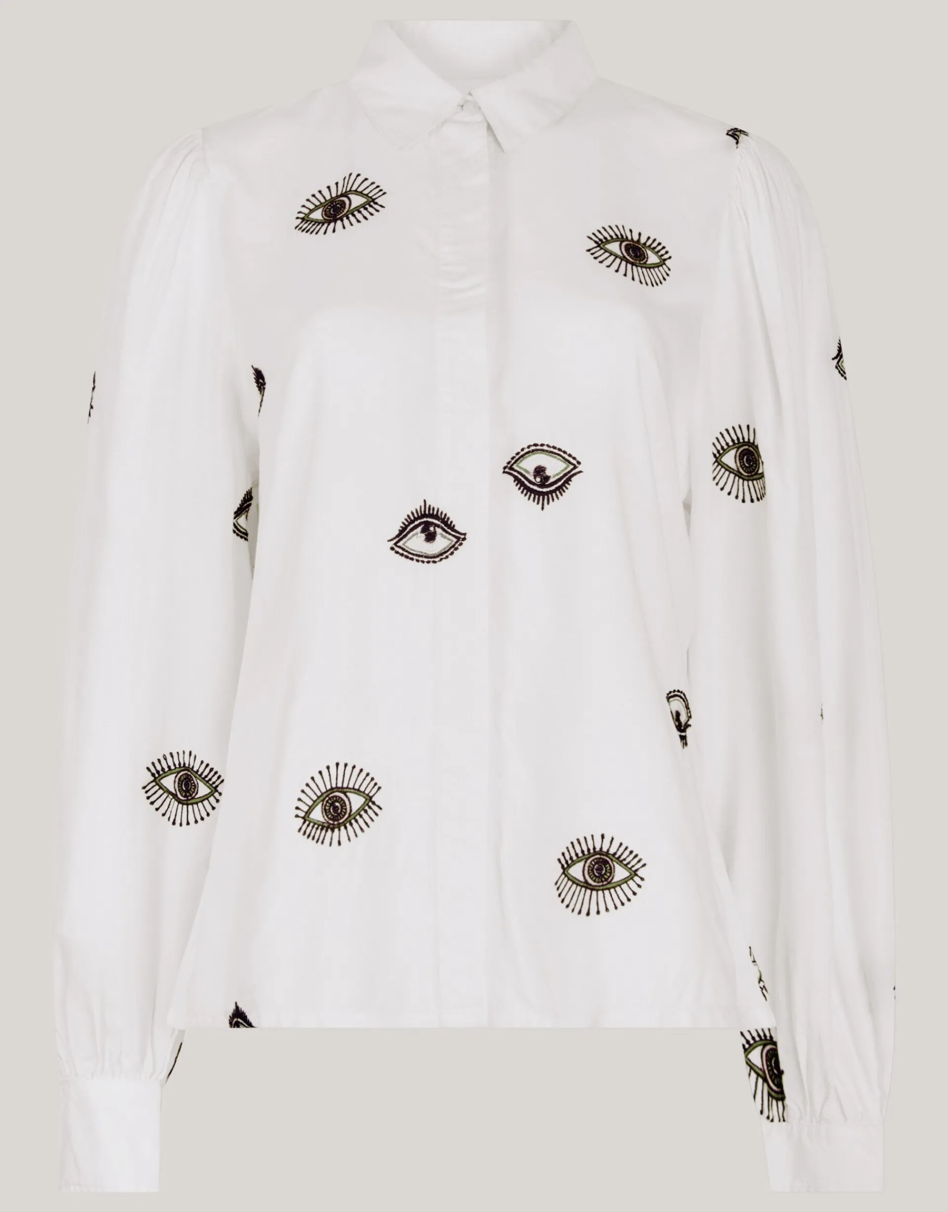 Shoeby Eye Embroidery Blouse Wit By Fred<DAMES Blouses