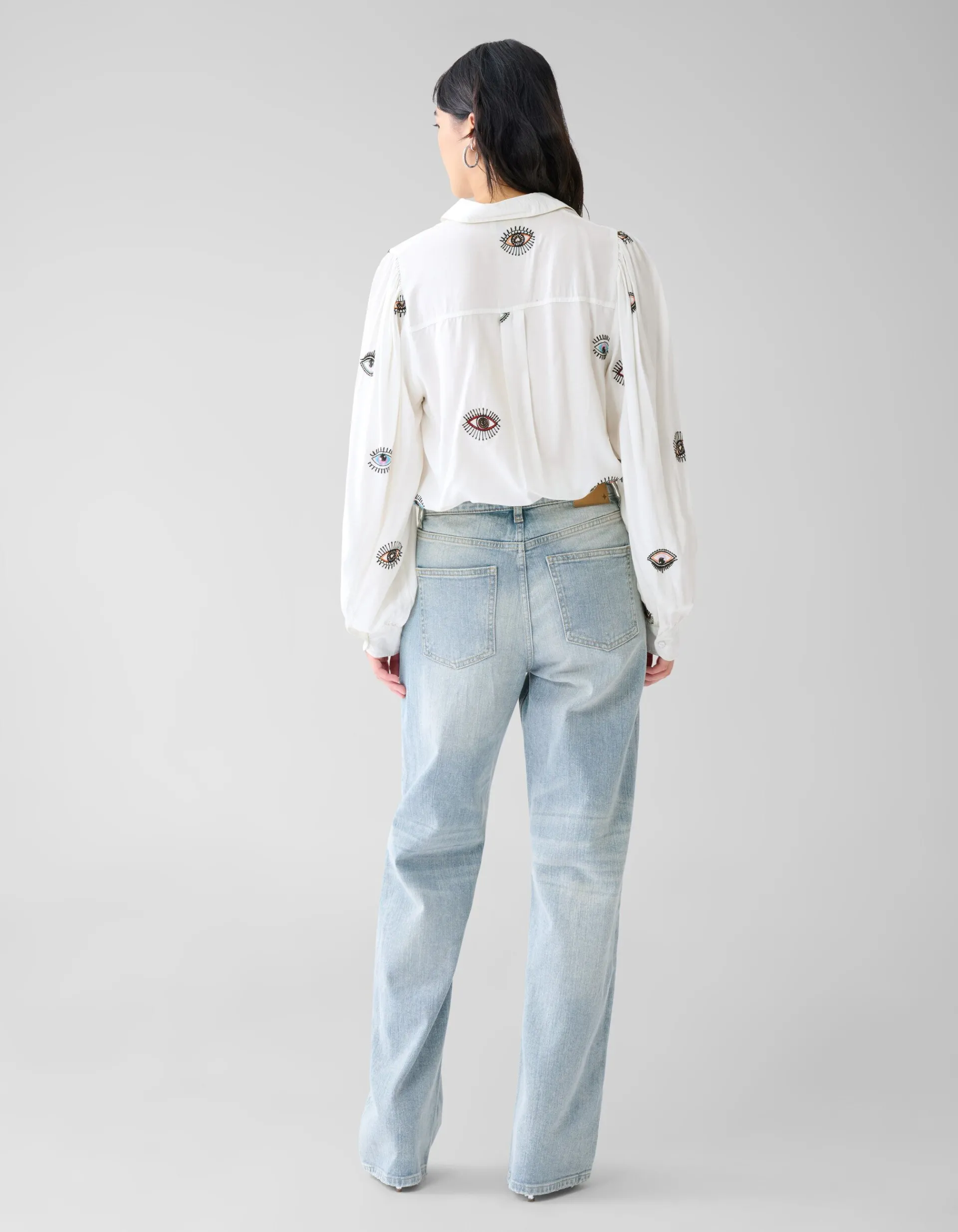 Shoeby Eye Embroidery Blouse Wit By Fred<DAMES Blouses
