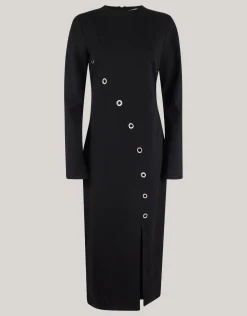 Shoeby Eyelet Maxi Jurk Zwart<DAMES Jurken
