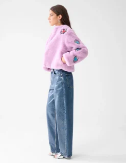 Shoeby Fake Fur Jas Lichtpaars By Lizzy<DAMES Jassen