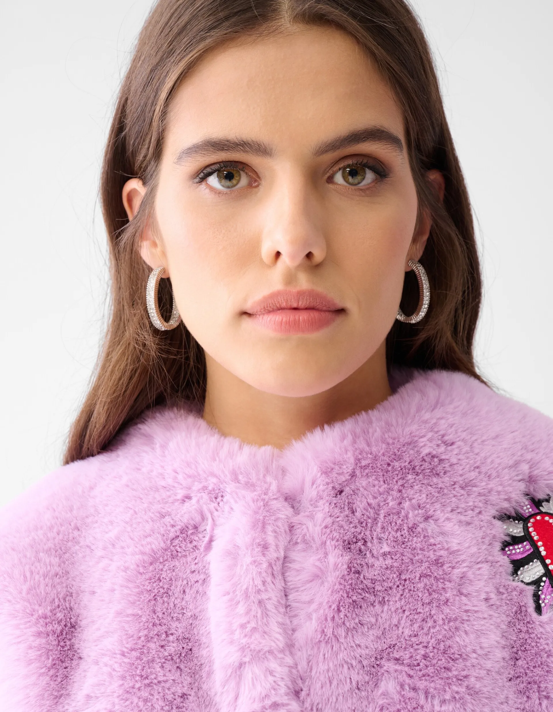 Shoeby Fake Fur Jas Lichtpaars By Lizzy<DAMES Jassen