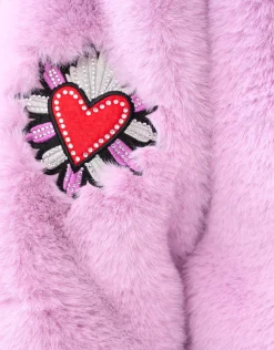 Shoeby Fake Fur Jas Lichtpaars By Lizzy<DAMES Jassen