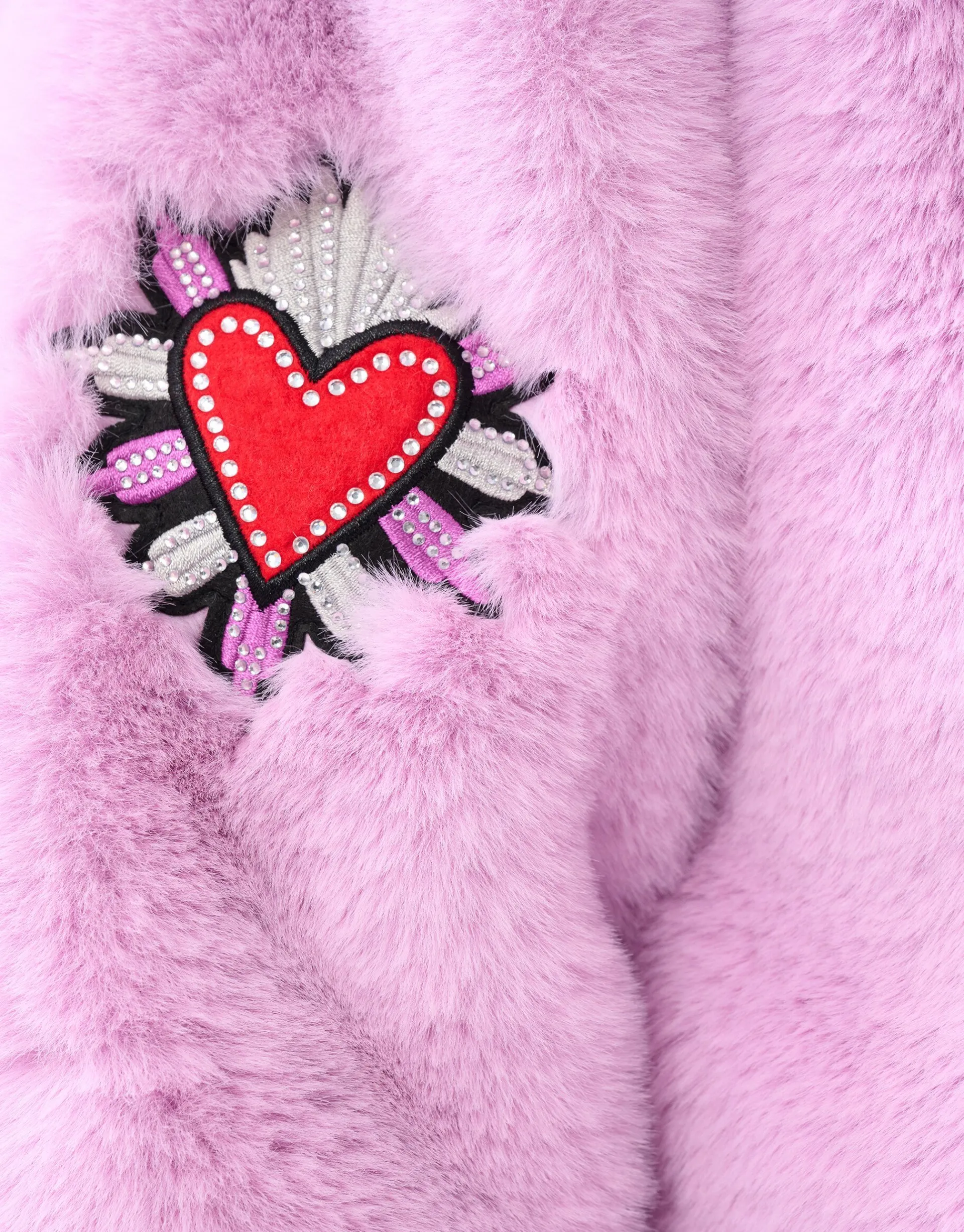 Shoeby Fake Fur Jas Lichtpaars By Lizzy<DAMES Jassen