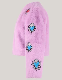 Shoeby Fake Fur Jas Lichtpaars By Lizzy<DAMES Jassen
