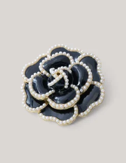 Shoeby Fancy Bloem Broche Zwart<DAMES Broches