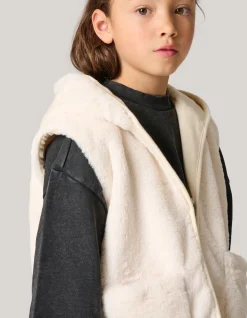 Shoeby Faux Fur Vest Gebroken Wit< Gilets