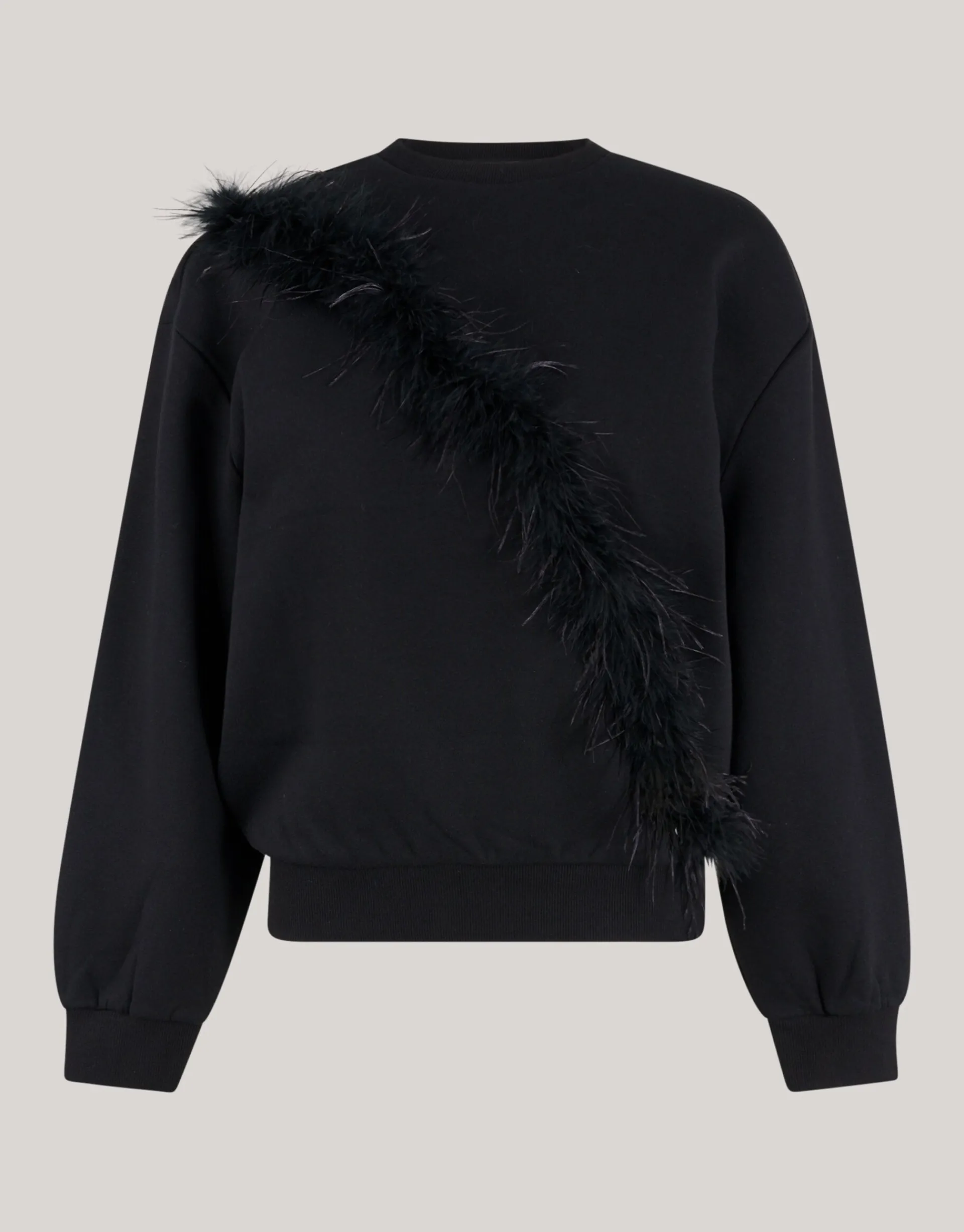 Shoeby Feather Sweater Zwart<DAMES Truien En Sweaters