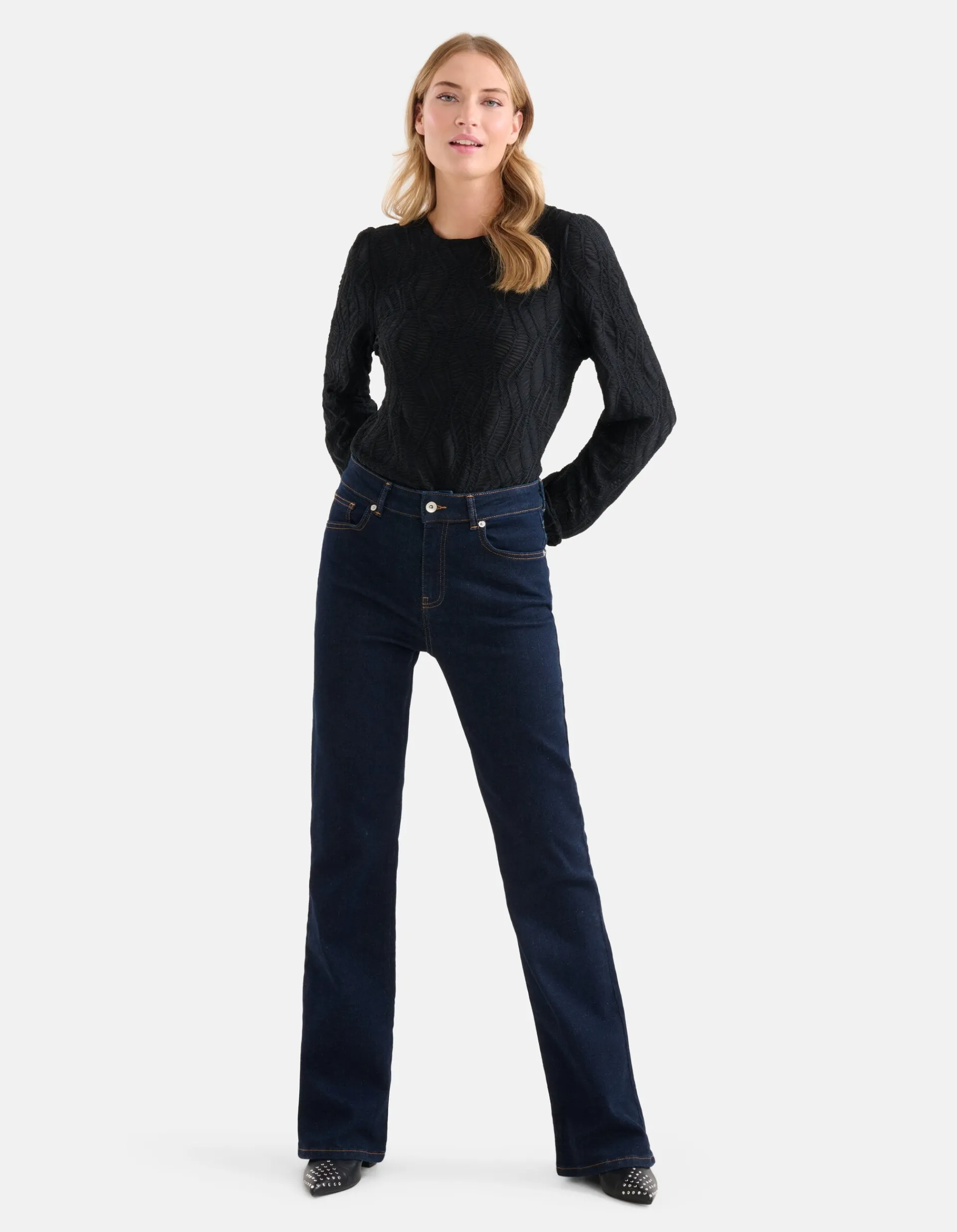 Shoeby Flared Jeans Donkerblauw<DAMES Jeans