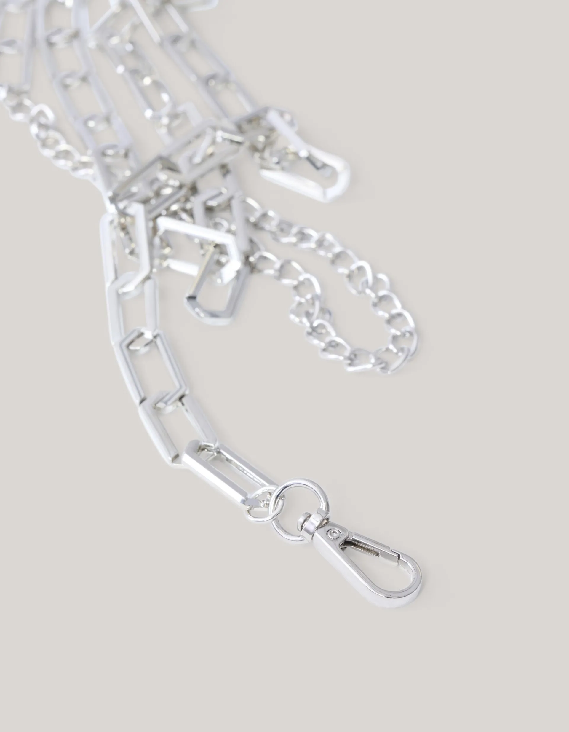 Shoeby Flat Rectangle Riem Zilver<DAMES Riemen