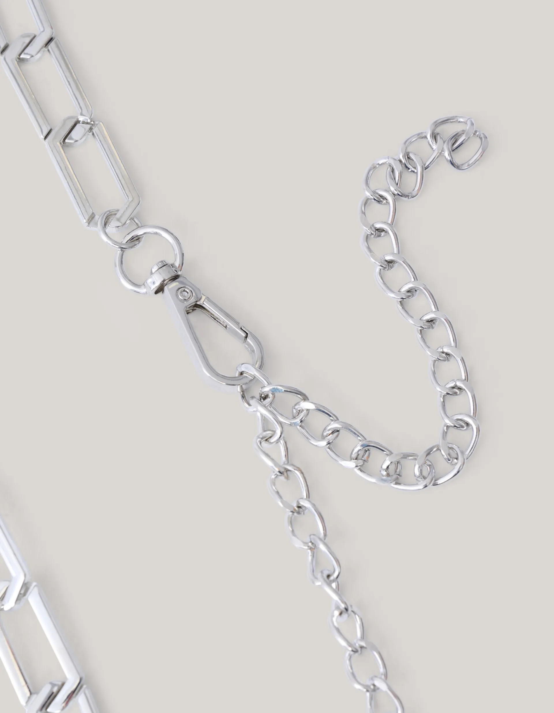 Shoeby Flat Rectangle Riem Zilver<DAMES Riemen