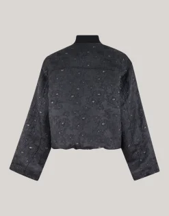 Shoeby Flower Embellished Bomber Zwart<DAMES Jacks