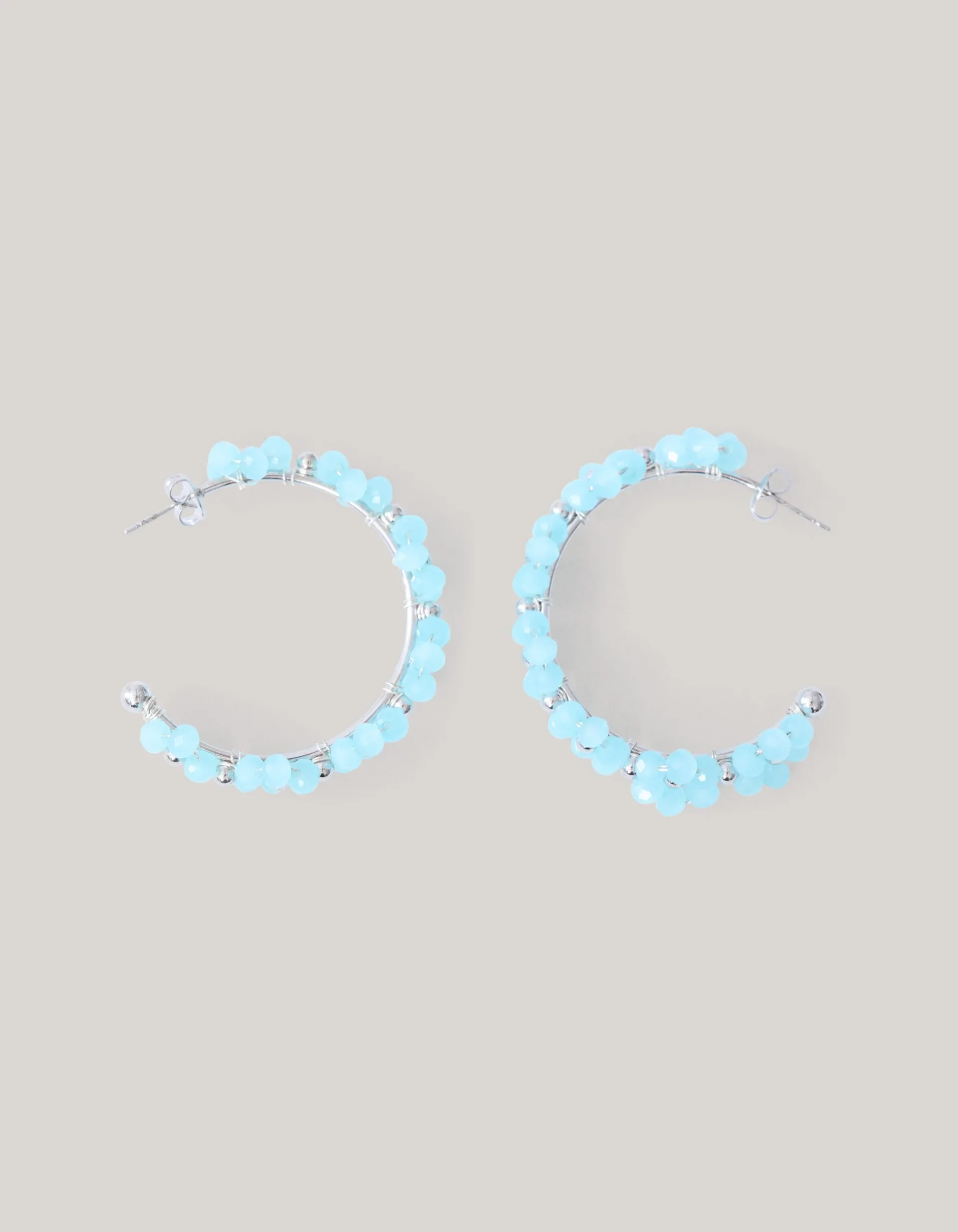 Shoeby Flower Hoop Oorbellen Blauw<DAMES Sieraden