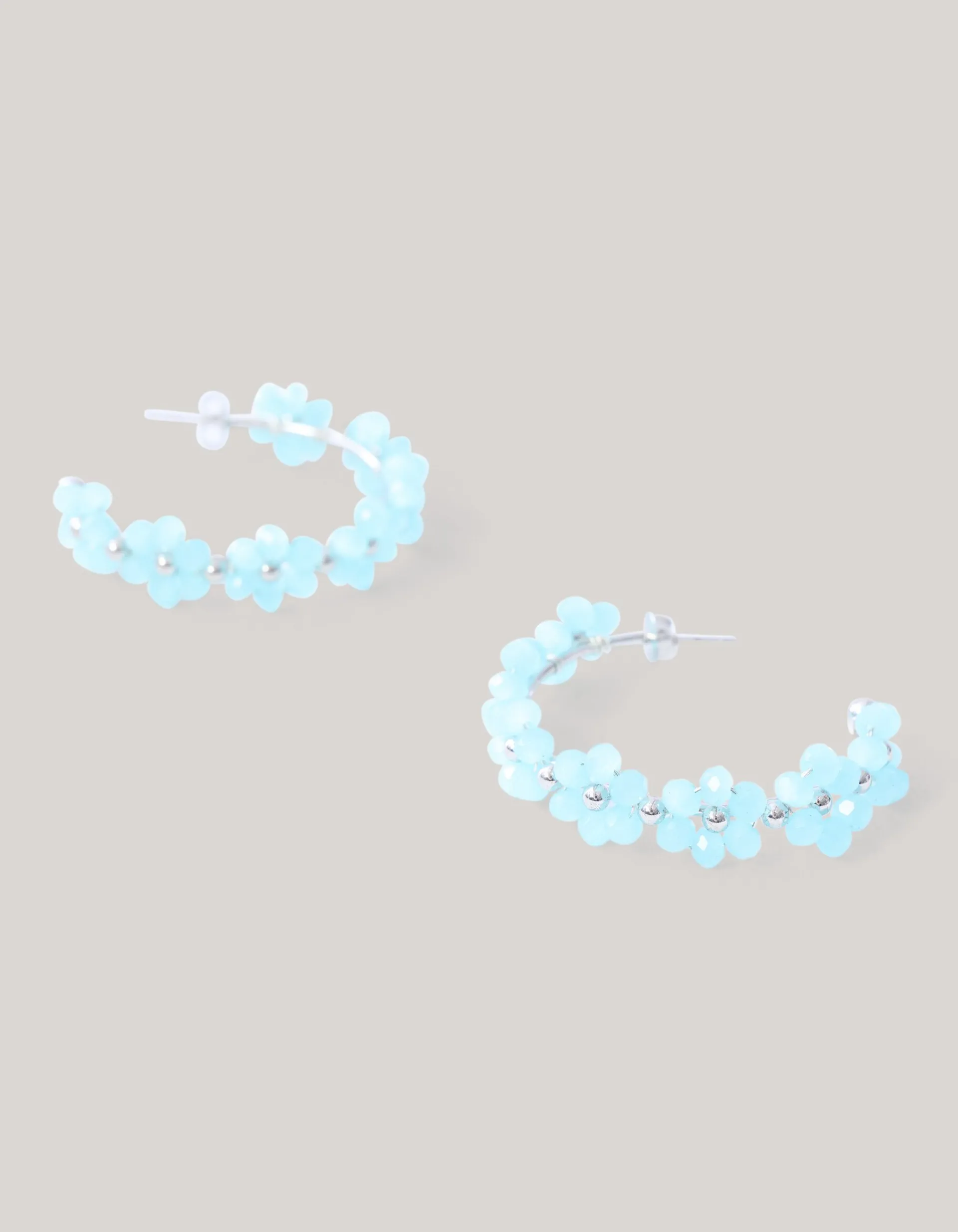 Shoeby Flower Hoop Oorbellen Blauw<DAMES Sieraden