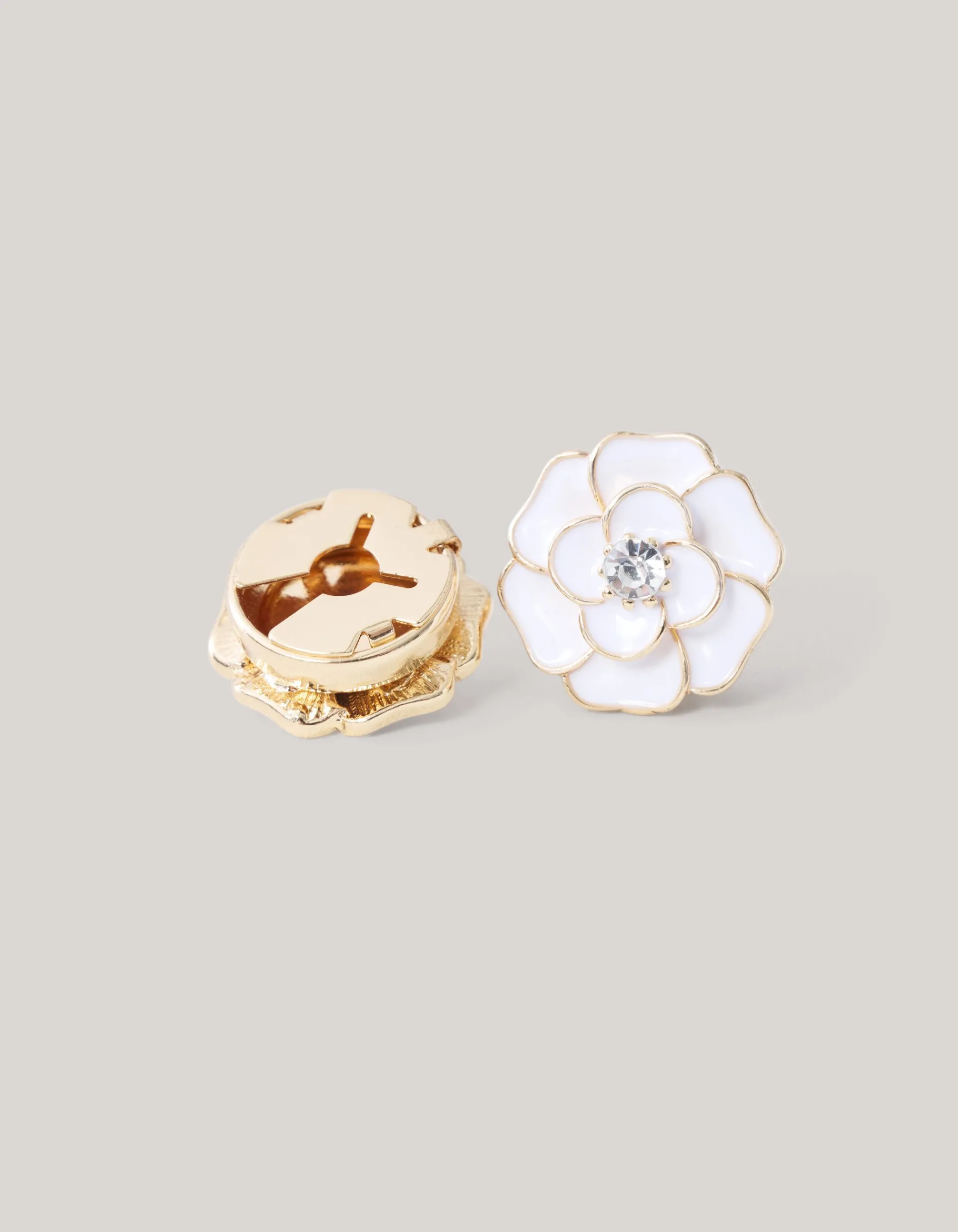 Shoeby Flower Knopen Clips Wit<DAMES Overige Accessoires