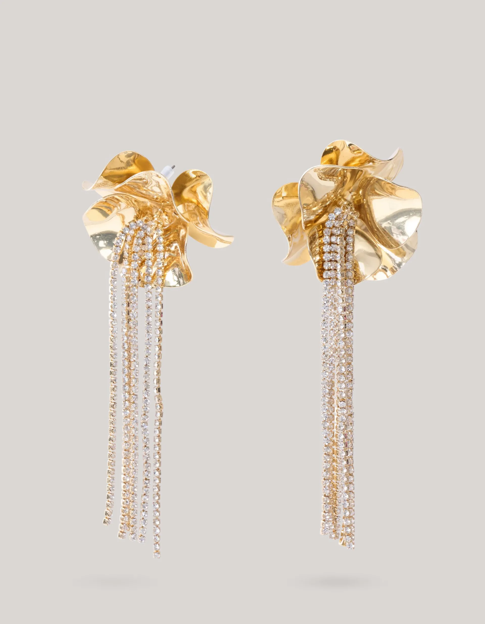 Shoeby Flower Strass Oorbellen Goud<DAMES Sieraden