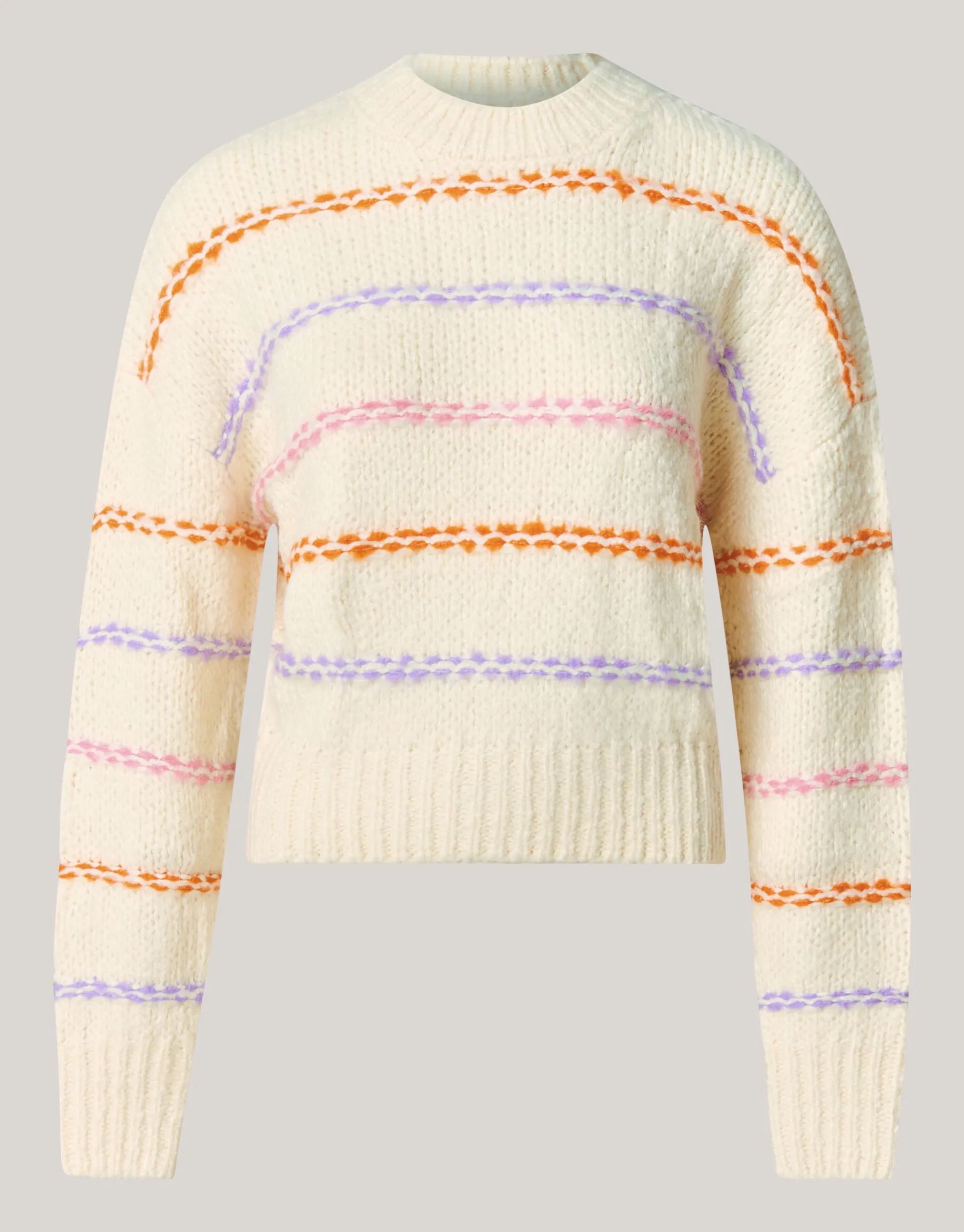 Shoeby Fun Stripe Trui Gebroken Wit<DAMES Truien En Sweaters