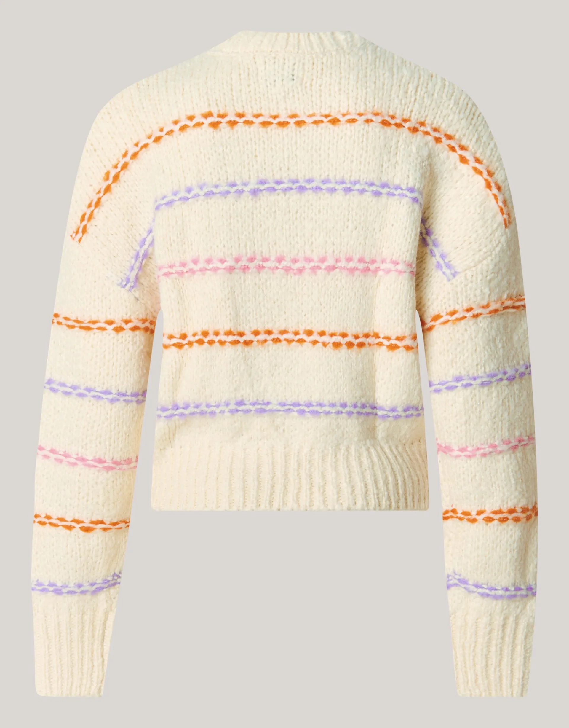 Shoeby Fun Stripe Trui Gebroken Wit<DAMES Truien En Sweaters