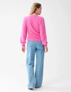 Shoeby Furry Trui Roze<DAMES Truien En Sweaters