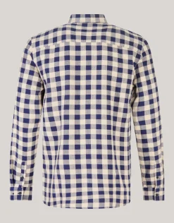 Shoeby Geblokt Overhemd Donkerblauw<Heren Overhemden