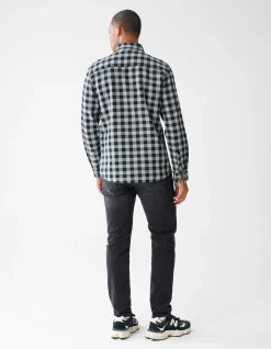 Shoeby Geblokt Overhemd Zwart<Heren Overhemden